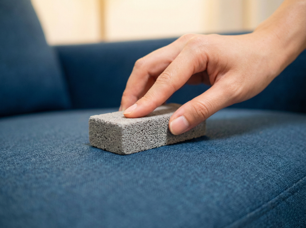 Close up of a hand holding the stone loosely with fingertips, demonstrating gentle pressure.