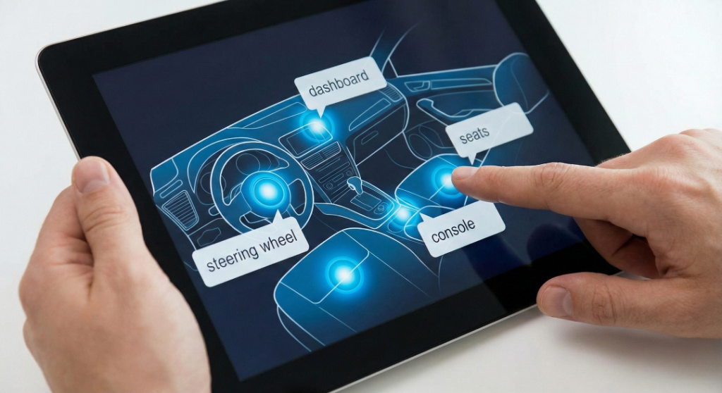 Interactive Diagram of Car Interior